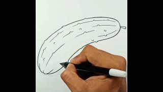 How to draw Pickled Cucumber #shorts