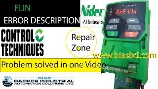 Nidec Drives Trip Er.FI.In | Control Techniques Drives|Error Removed in One Video stay tuned with us