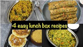 4 delicious lunch box recipes | quick & easy lunch box recipes | school lunch box ideas