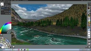 ArtRage 5  Горная река   Speed painting