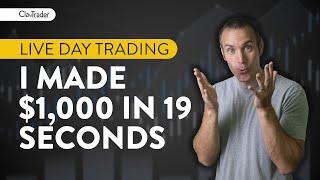 [LIVE] Day Trading | I Made $1,000 in 19 seconds