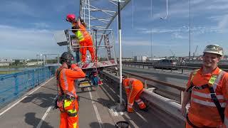 Innovatieve 'cableskin' bescherming voor de hangkabels van de Merwedebrug bij Gorinchem (A27)