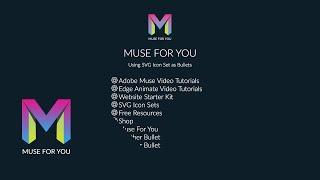 Adobe Muse CC 2015 | Using SVG Icon Set as Bullets | Muse For You