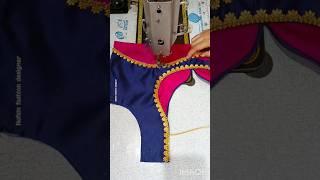 Beautiful and easy blouse back design cutting and stitching #youtubeshorts #backdesign #latest