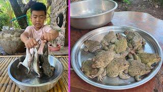 Yummy crispy frog & Fried rice cooking - Chef Seyhak