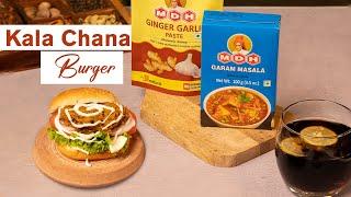 Yummy MDH Kala Chana Burger Recipe | 4K Video #MDHChanamasala