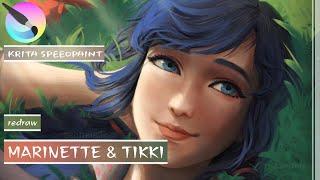 SPEEDPAINT | REDRAW: "Marinette & Tikki" | Krita