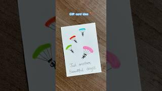 Diy gift card idea🪂| just another beautiful day quote #creative #shorts #handmade #trending #viral