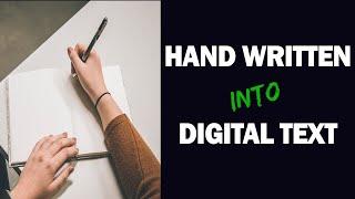 how to convert handwritten notes into text by mobile, how to convert handwriting to text