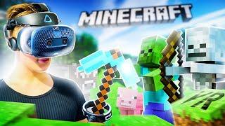 ВЫЖИВАЮ В MINECRAFT В VR! ПРОДЕРЖАТЬСЯ ДО РАССВЕТА!