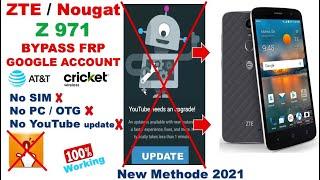 Z971 FRP bypass google account on  ZTE nougat (7.0/7.1.1...)/ new methode