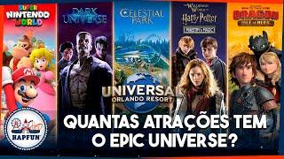 Analisando TODAS AS ATRAÇÕES do novo parque da UNIVERSAL ORLANDO: EPIC UNIVERSE | Hapfun