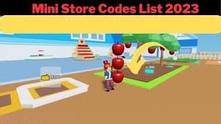 Active Mini Store Codes 2023 - Roblox Mini Store Codes List February 2023