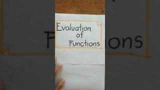 Evaluation of Functions - (GENMATH/ELEM ALGEBRA)