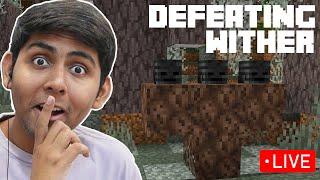 Defeating WITHER in Minecraft (LIVE)