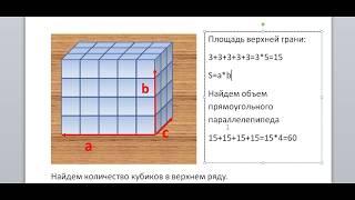 Объем прямоугольного параллелепипеда