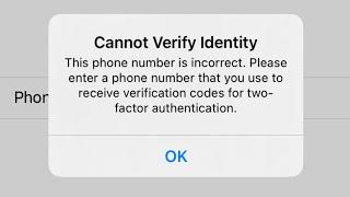 { Fixed } CANNOT VERIFY IDENTITY Error On iPhone iPad iPod iOS 13-14-15 ( Fixed Apple iD Error