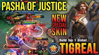 MVP 15.0 Points!! Phasa of Justice Tigreal New SPECIAL Skin!! - Build Top 1 Global Tigreal ~ MLBB