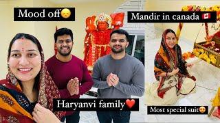 Mandir in canada| Mood off| Very special suit|Haryanvi family️ #Nikkisworld