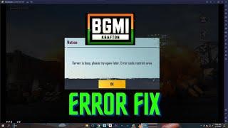 BGMI ERROR CODE: RESTRICT AREA FIX