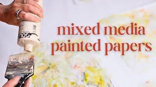 Mixed Media Painted Papers For Collage - My Easy Process
