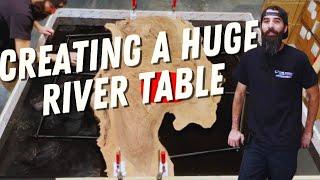 Make a stunning 6' x 6' epoxy resin river table from start to finish