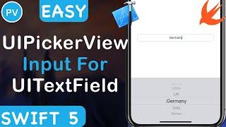 Easiest UIPickerView with UITextField Xcode 11 Swift 5