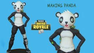 PANDA TEAM LEADER | FORTNITE  | COLD PORCELAIN | POLYMER CLAY