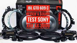 JBL GTO 609c(front) review sound test with Sony Xav Ax 3000 headunit | polkaudio db1240dvc subwoofer