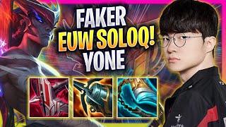 FAKER IS A MONSTER WITH YONE IN EUW SOLOQ! - T1 Faker Plays Yone MID vs Veigar! | Bootcamp 2024