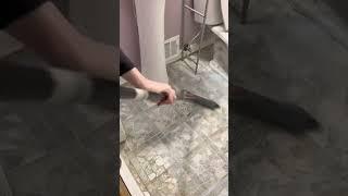 Cleaning ASMR scrubbing bathroom floors #cleaningvideos #cleaningmotivation #asmr #scrub #satisfying