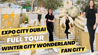 DRIVE TO EXPO CITY DXB| FULL TOUR OF WINTER CITY WONDERLAND | FAN CITY