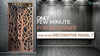 Create Shape From Image | Make 3D from 2D | Decorative Panel in 3ds Max [For Beginner]