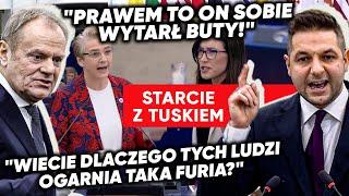 "Prawem to on sobie wytarł buty". Starcie z Tuskiem. Błyskawiczna riposta premiera