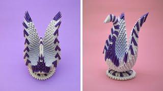 Make a 3D Origami Swan with Elegant Wings