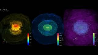 Numerical-relativistic simulation of a binary neutron star merger