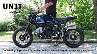 UNITgarage Kit BMW R Ninet/7 with Double High pipe for BMW R nineT Scrambler.