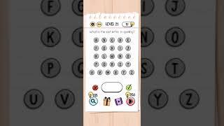Brain test Level 21 last letter in spelling Walkthrough