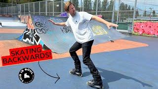 HOW TO RIDE BACKWARDS ON INLINE SKATES?!