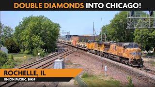 Rochelle, Illinois, USA | Virtual Railfan LIVE !