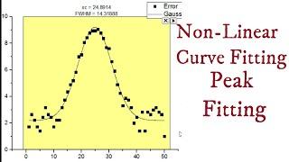 Nonlinear Curve Fitting in origin| how to fit the peak| how to fit non-linear curve| curve fitting