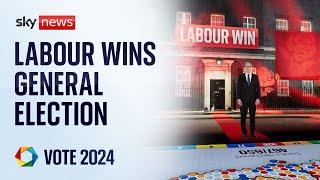 Moment Labour officially wins the general election