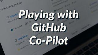 Playing with GitHub Co-Pilot