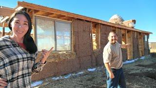 We Install Windows On Our Straw Bale Home