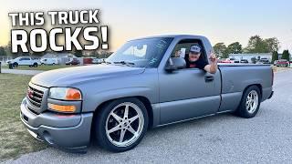 Our TURBO GMC Sierra hits the drag strip! How quick?!