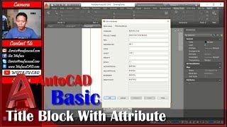 #1 Practice AutoCAD 2D & 3D | A4 Title Block With Attribute Tutorial