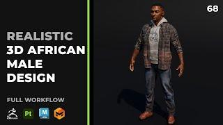 68 EXPORTING TEXTURES  FOR RENDERING IN MARMOSET IN SUBSTANCE PAINTER  REALISTIC  3D AFRICAN MALE