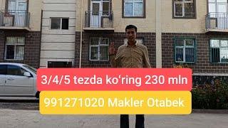 4-к. 3хона 80м² 230 млн сум 991271020 маклер Отабек