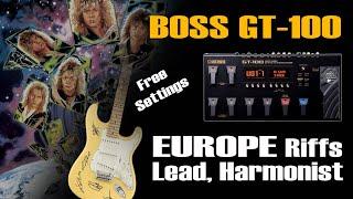 BOSS GT 100 Lead Tone and Harmonist EUROPE-Based Patch