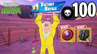 100 Elimination PETER GRIFFIN Solo vs Squads WINS Gameplay (MARVEL FORTNITE CHAPTER 5 SEASON 4)!